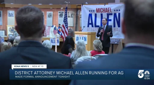 District Attorney Michael Allen officially announces run for Attorney General