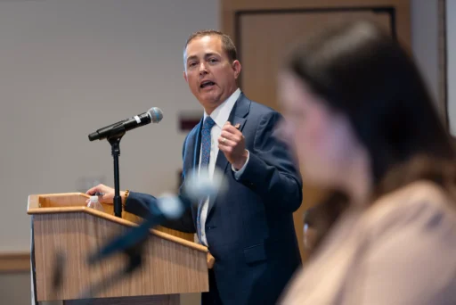 Jena Griswold, Michael Allen spar over Trump and partisanship in Colorado attorney general debate